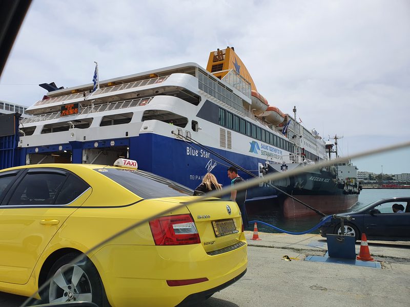 A ferry at Piraeus Port, Athens
