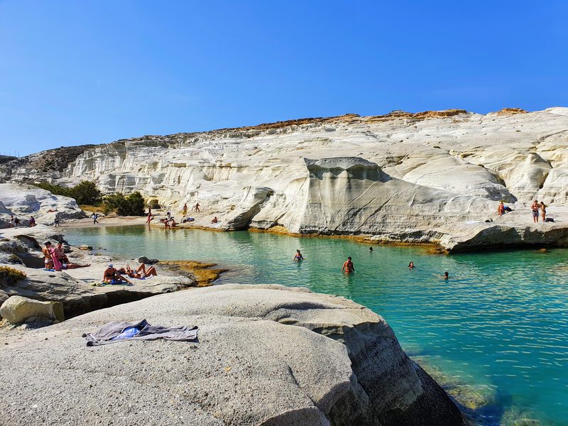 The best time for swimming is June until September for warm water